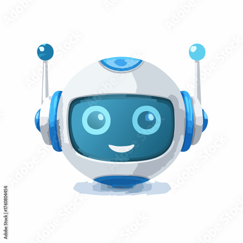 Robotergesicht im Cartoon-Stil