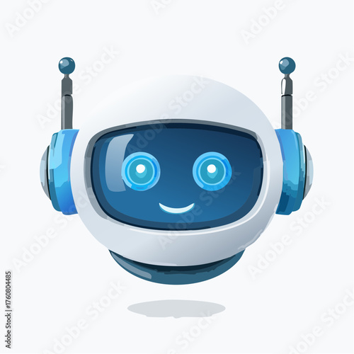 Robotergesicht im Cartoon-Stil