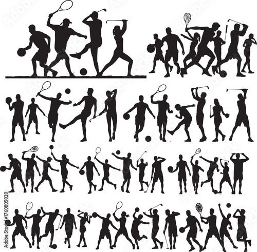 human playing position silhouette 