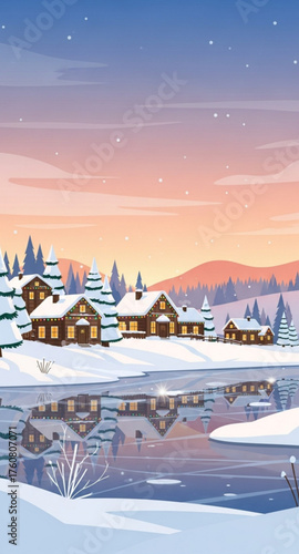 winter landscape in the mountains