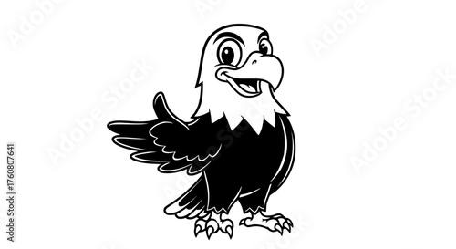 Cute Cartoon Eagle Character Giving a Thumbs Up