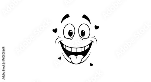 Enthusiastic Smiling Face with Hearts and Tongue Out