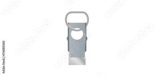 Metallic Clasp Equipment Vector Illustration.	