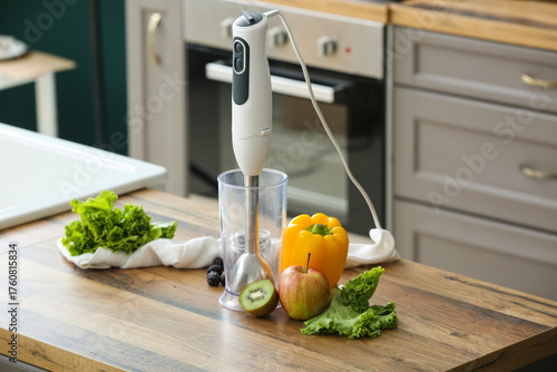 Modern blender and fresh in...