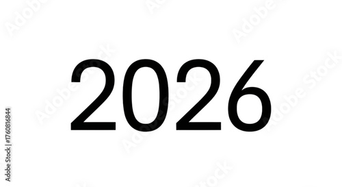 Sleek 2026 Silhouette PNG Graphic Minimalist Template