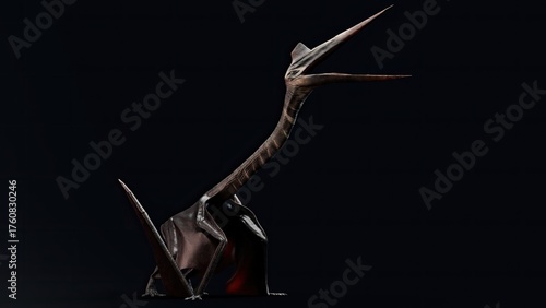 Wallpaper Mural Quetzalcoatlus of background. 3d model rendering Torontodigital.ca