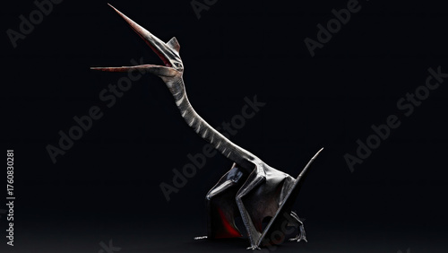 Quetzalcoatlus of background. 3d model rendering