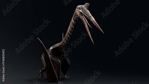 Wallpaper Mural Quetzalcoatlus of background. 3d model rendering Torontodigital.ca