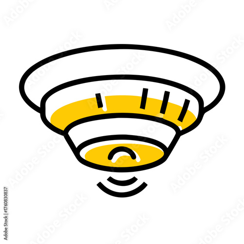 Smoke detector with wireless signal in a bright and modern style
