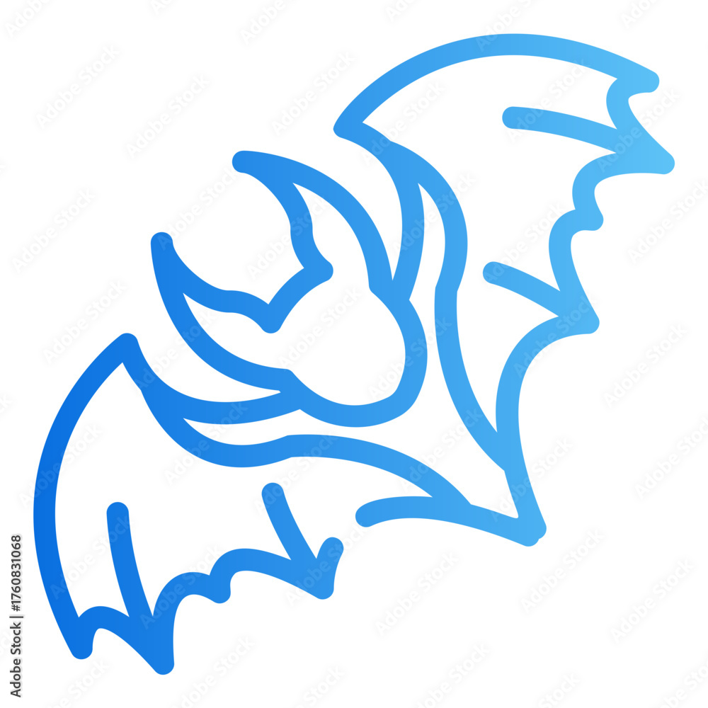 Obraz premium bat Gradient icon