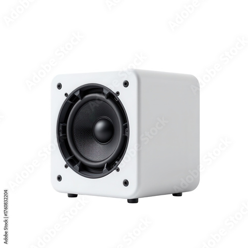 Wallpaper Mural White Square Speaker with Black Mesh Grille for Modern Interior Design Torontodigital.ca