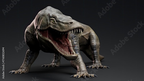 Wallpaper Mural Megalania of background. 3d model rendering Torontodigital.ca