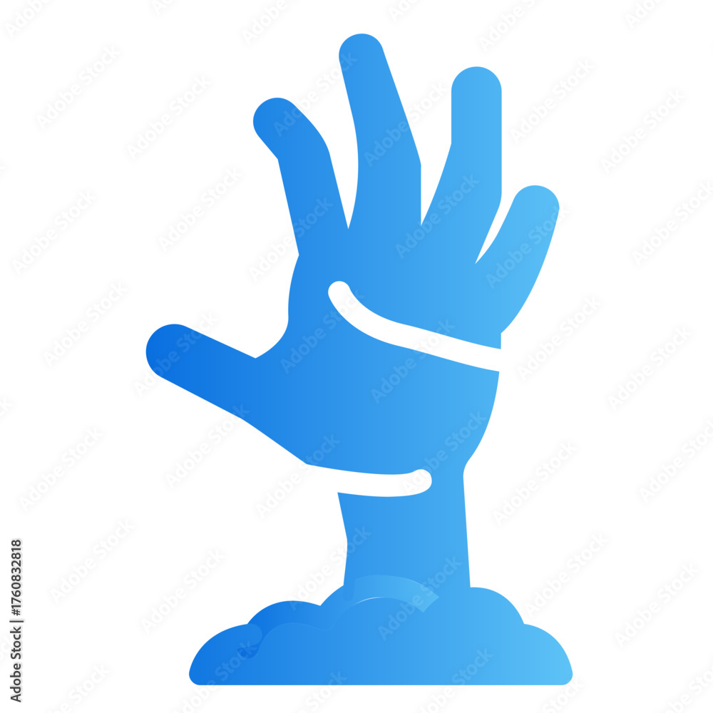 Obraz premium zombie hand Gradient icon