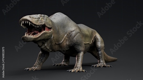 Wallpaper Mural Megalania of background. 3d model rendering Torontodigital.ca