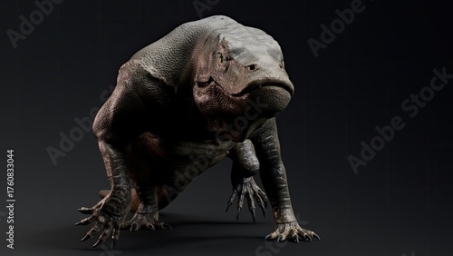 Wallpaper Mural Megalania of background. 3d model rendering Torontodigital.ca