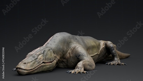 Wallpaper Mural Megalania of background. 3d model rendering Torontodigital.ca