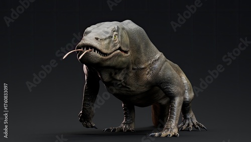 Wallpaper Mural Megalania of background. 3d model rendering Torontodigital.ca