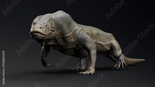 Wallpaper Mural Megalania of background. 3d model rendering Torontodigital.ca