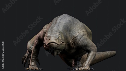 Wallpaper Mural Megalania of background. 3d model rendering Torontodigital.ca