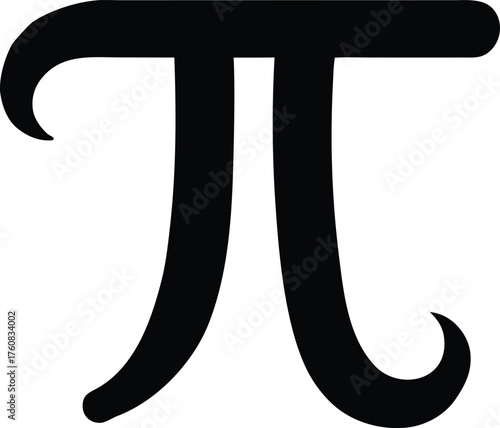 Pi Vector Symbol, Mathematical Symbol, Greek Letter Pi Vector Illustration