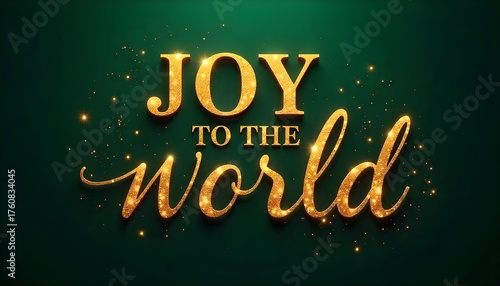 Brilliant golden glitter text, 