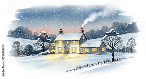 village in winter
