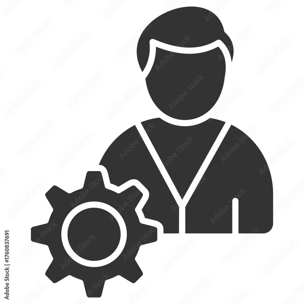 Fototapeta premium Manager Glyph Icon