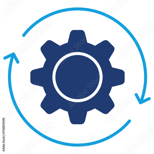 Development Flat Blue Icon