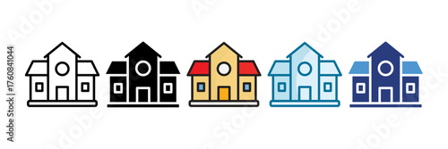 School Icon Set Multiple Style Collection