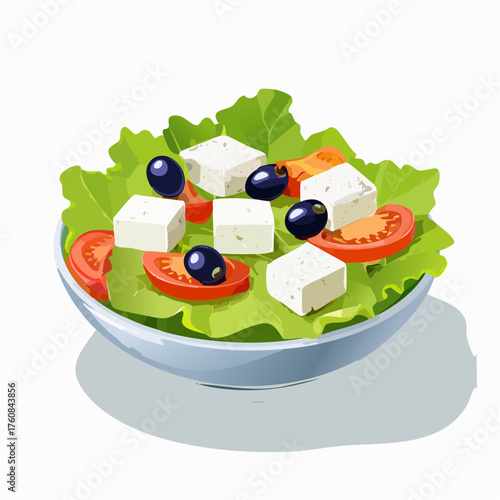 Mediterraner Salat mit Feta und Oliven