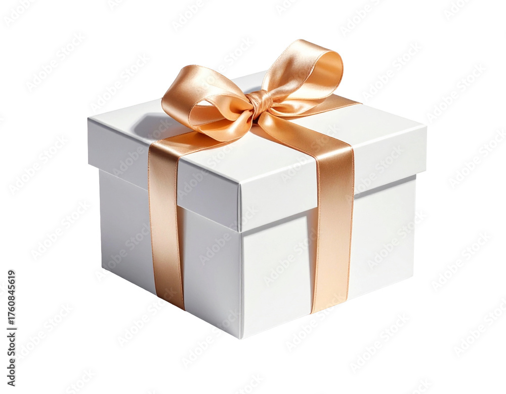 Obraz premium Geschenkkarton mit Schleife, transparenter Hintergrund, png