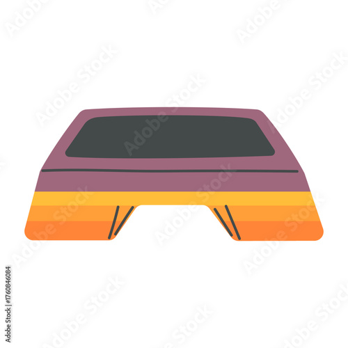 Step platform for aerobics and fitness. Sports equipment. Step desk icon