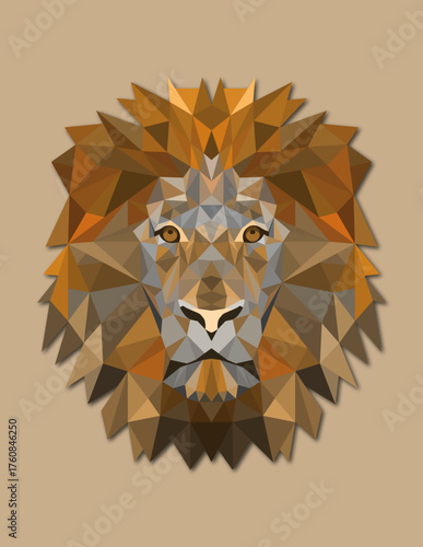polygon lion