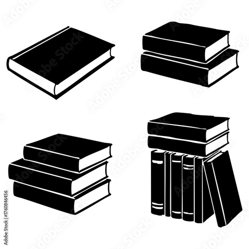 Stack of books and individual books