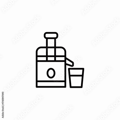juicer glass juice icon sign vector