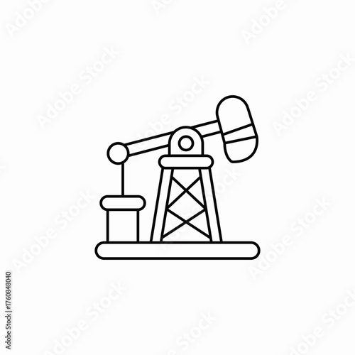 oil extraction rig icon sign vector