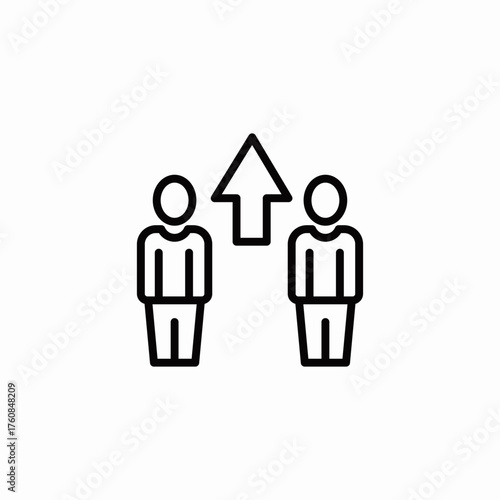 people up arrow icon sign vector