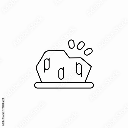 precious metal ore icon sign vector