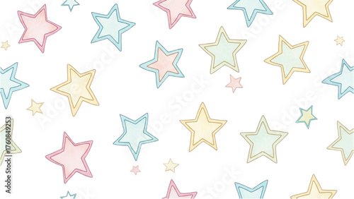 Whimsical Colorful Starry Sky Background for Kids and Celebrations
