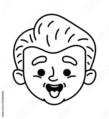 Surprised preschool boy child face