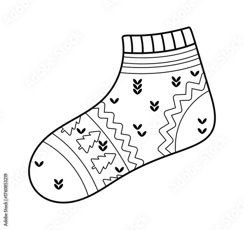 Christmas sock warm winter footwear