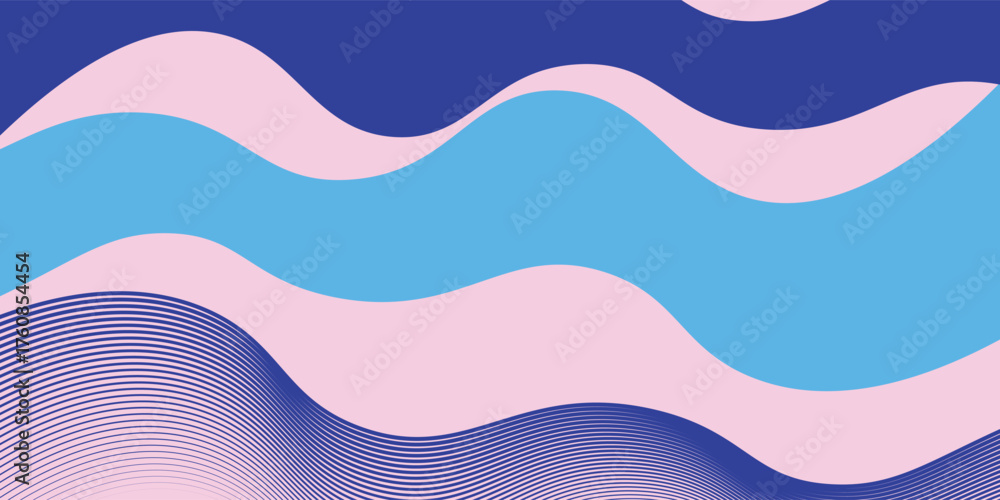 Fototapeta premium striped purple background wave vector illustration modern art