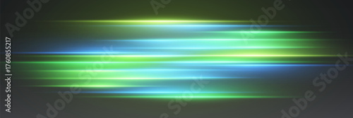 Energy motion lines with vibrant neon illumination.