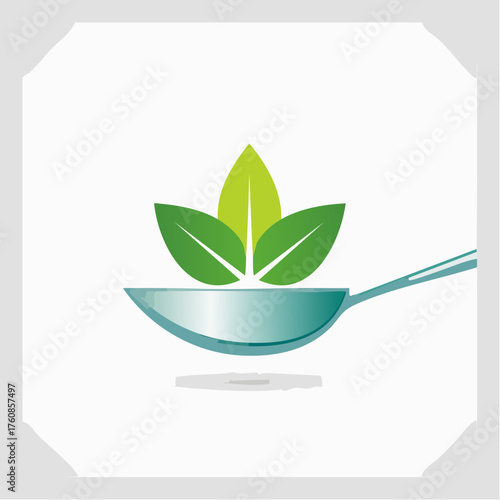 Spoonful of nature: Representing organic food and wellness ingredients concept