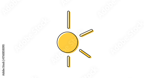 A cheerful yellow sun illustration radiates warmth and positivity with a minimal design