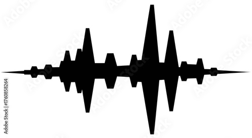 Abstract depiction of audio waveform visualization in digital design application