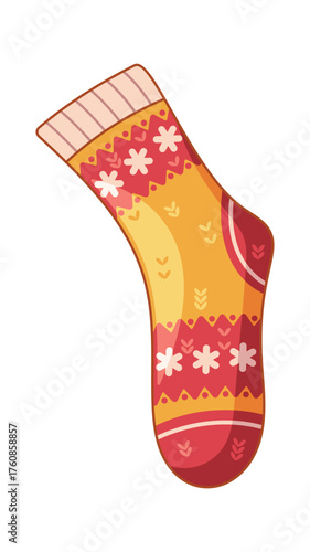 Colorful Christmas sock woolen footwear