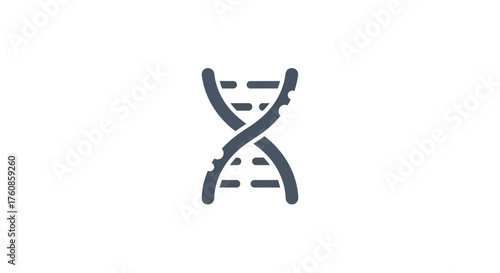 Stylized dna strand illustration displaying genetic information transfer process