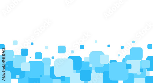 Tranquil harmony of azure geometric shapes creates calming visual texture for design projects