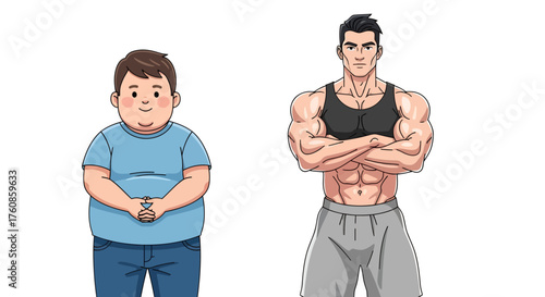 Transformation journey showcasing body positivity, strength, and personal growth for health